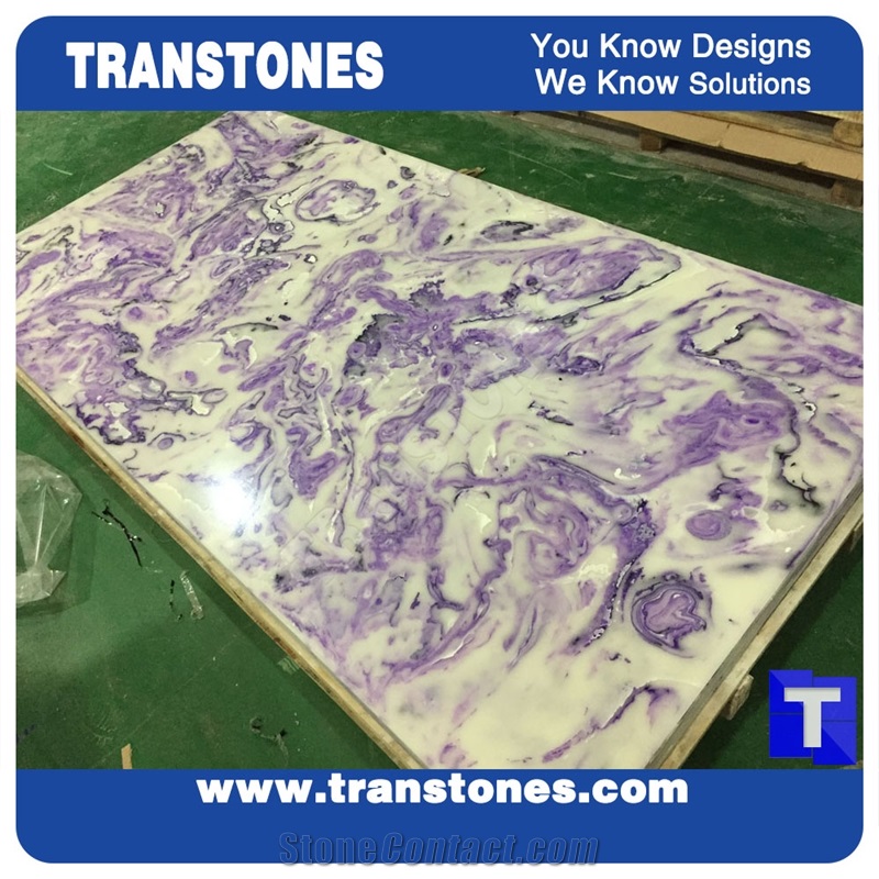 Translucent Stone Alabaster Artificial Lilac