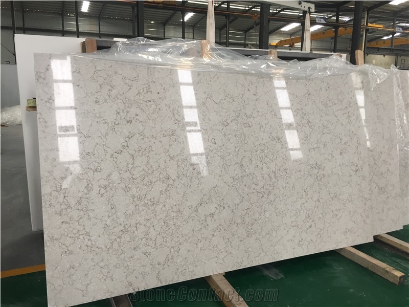 Artificial Quartz Stone Bs3301 Royal Botticino Quartz Stone Solid Surfaces Polished Slabs & Tiles Engineered Stone for Kitchen Bathroom Counter Top