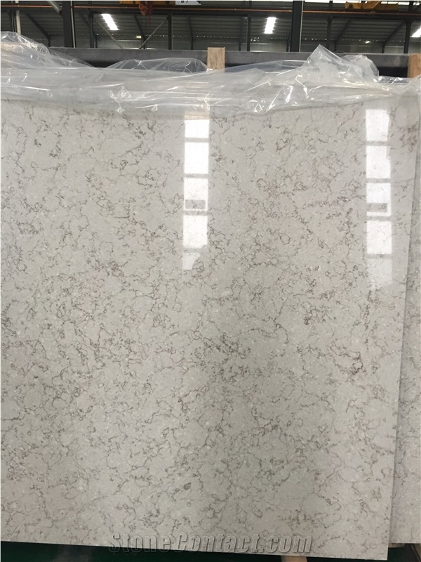 Artificial Quartz Stone Bs3301 Royal Botticino Quartz Stone Solid Surfaces Polished Slabs & Tiles Engineered Stone for Kitchen Bathroom Counter Top