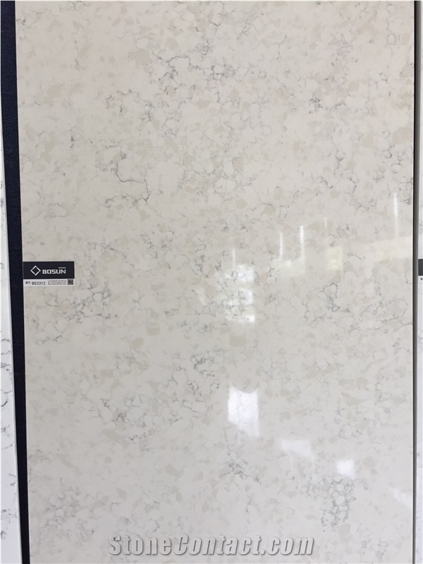 Artificial Quartz Stone Bs3312 Solid Surfaces Polished Slabs & Tiles Engineered Stone for Kitchen Bathroom Counter Top