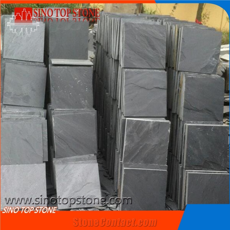 China Factory Direct Sales Cheap Slate, Natural Rectangle Black Slate Roof Slate Tile