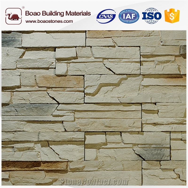 Concrete Artificial Culture Stone Stacked Stone Veneer Panel Wall Covering