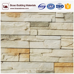 Fireplace Usage Artificial Cultured Stone Veneer Panel Siding Wall
