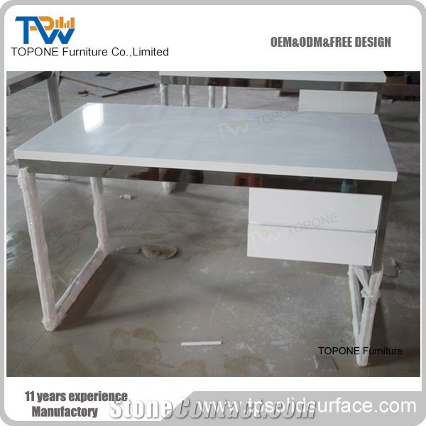 China Factory Price Artificial Marble Stone Office Table Tops