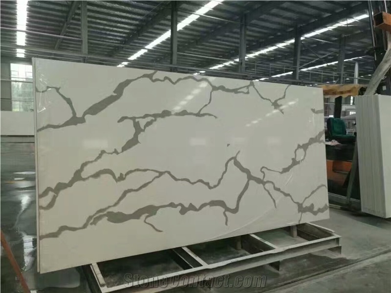 Solid Surface Engineered Quartz Slabs Big Size Sheets Stone Walling China Best Kitchen Countertops