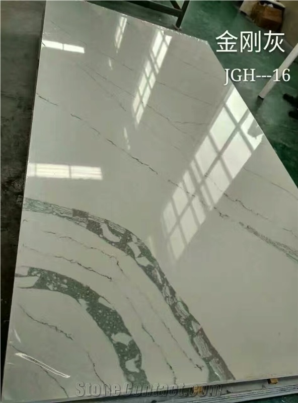 Solid Surface Engineered Quartz Slabs Big Size Sheets Stone Walling China Best Kitchen Countertops