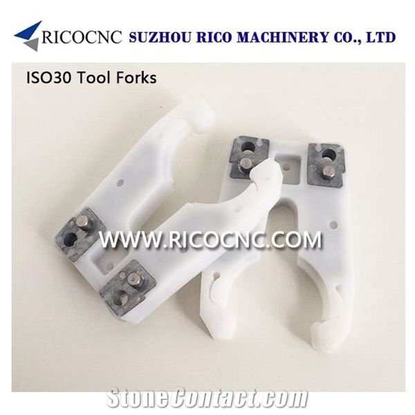 Hot Sale Iso30 Tool Holder Cones, White Cnc Tool Forks, Iso30 Tool Grippers, Cnc Router Tool Clips for Iso30 Tool Holders