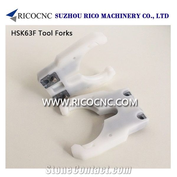 White Hsk63f Tool Grippers, Hsk Toolholder Forks, Cnc Router Tool Cradles, Atc Tool Clips for Hsk Tool Holders