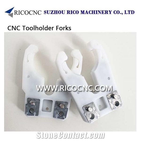 White Hsk63f Tool Grippers, Hsk Toolholder Forks, Cnc Router Tool Cradles, Atc Tool Clips for Hsk Tool Holders