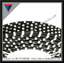 10.5mm/11mm/11.5mm/12mm Diamond Wire Cutting Stone Cutting Wire Saw Rubber Diamond for Marble Quarrying and Marble Blocks in Quarries