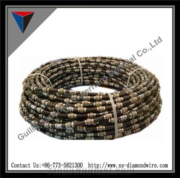 10.5mm/11mm/11.5mm Cutting Wires Diamond Rope Cutting Stone Cutting Saws Dry and Wet Cutting for Marble Quarrying and Marble Blocks in Quarries