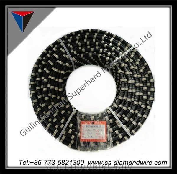 10.5mm-12mm Diamond Rubberized Wire Saw for Cutting Stones and Marble Quarrying