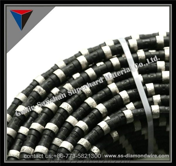 10.5mm-12mm Diamond Rubberized Wire Saw for Cutting Stones and Marble Quarrying