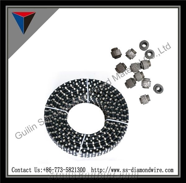 11.6mm Tools for Cutting Granite Stone Cutting Equipment Granite Cutter Tools Rubberized Diamond Wire Saw （1）