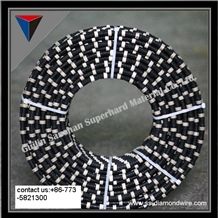 11mm/11.5mm/11.6mm/12mm Diamond Rubberized Wire Saw for Granite Quarries Finishing Granite Cutting Tools