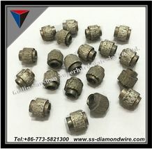 11mm/11.5mm/11.6mm/12mm Granite Cutting Tools Granite Profile Bits Rubberized Diamond Wire Saw Beads for Marble Quarrying and Marble Blocks