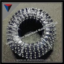 11mm /11.5mm Diamond Rubberized Abrasive Wire Saw Rubberized Rope for Granite Finishing Tools Quarries Cutting