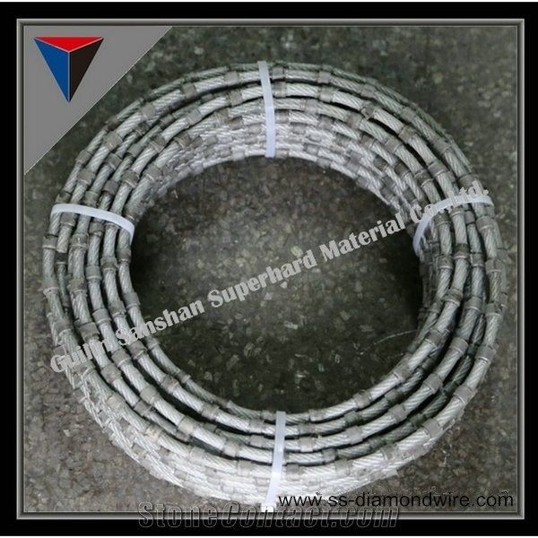 6.3mm-11mm Plastic Diamond Wire Rope for Marble Cutting or Marble Blocks Profiling
