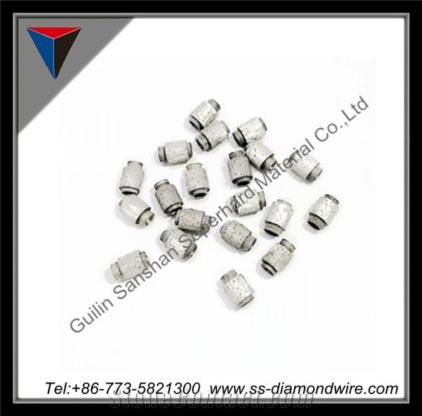 Cutting Marble Slab Plastic Diamond Beads Diamond Wire Saw Beads Mono Wire Beads