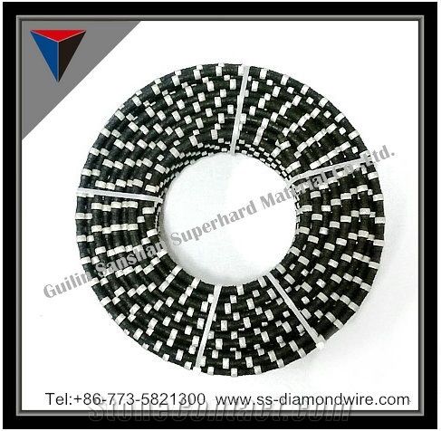 Diamond Rubberized Wire Saw for Granite Quarries Finishing Grannite Working Tools