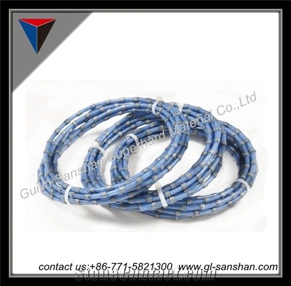 Sanshan 8.8mm/9mm/10.5/11mm Diamond Plastic Wire Saw to Cut Marble Plastic Rope for Marble Quarries Finishing Tools to Cut Marble Slab