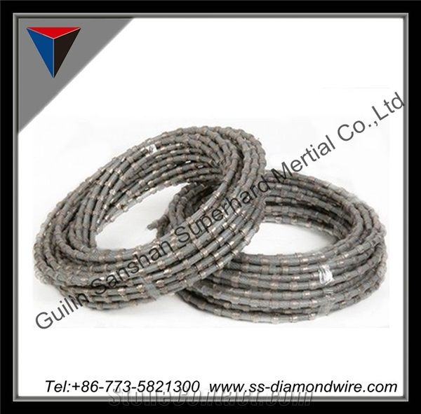Sanshan 8.8mm/9mm/10.5mm/11mm Diamond Plastic Wire Saw Granite Profiling Tools Plastic Rope for Granite Shaping Granite Cutting Tools