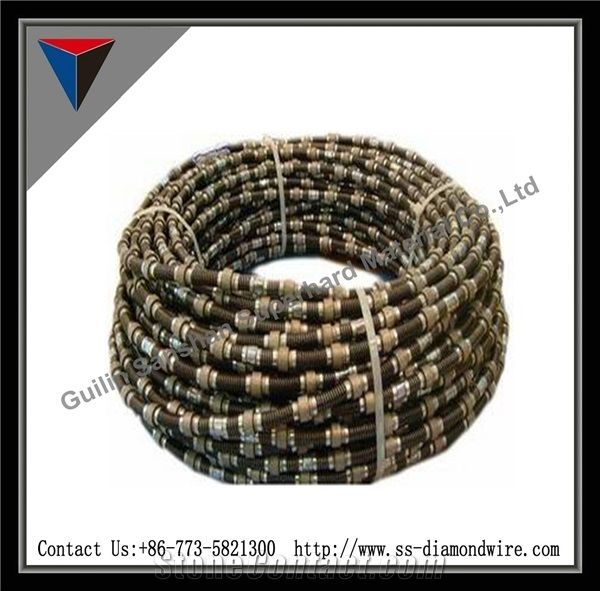 Sanshan Rubberized Rope Saw Stone Cutting Wire Saw for Marble Quarries Cutting