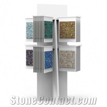 Metal Displays Stand Racks for Marble Granite Quartz Slab Tile Stone Hardwood Rotating Stand Racks for Ceramic Mosaic