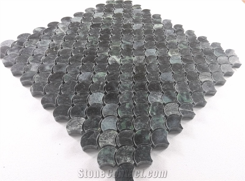 Interior Stone Home Decor Chinese Green Marble Mosaic Tile