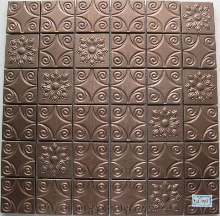 Stainless Steel Wall Kitchen Bathroom Mosaic Pattern Tile