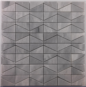 Trapezoid Chinese Marble Mosaic Tile Backsplash Mosaic