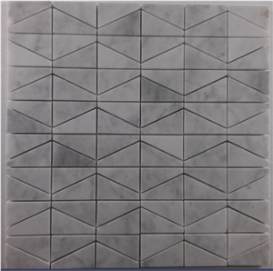 White Carrara Marble Mosaic Wall Kitchen Floor Tile