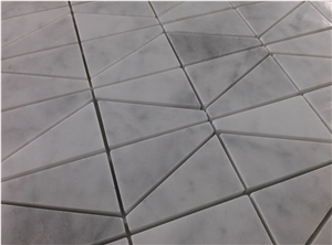 White Carrara Marble Mosaic Wall Kitchen Floor Tile