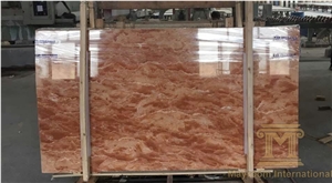 Orange Peel Red, Tea Rosa, Bulacan Pink Marble,Red, Polished,Philipines, Slabs, Blocks, Floor Covering, Slab for Kitchen Counter Tops
