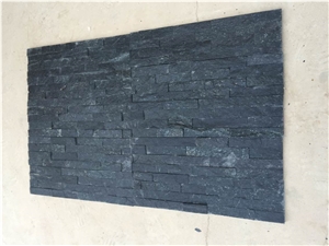Veneer Stone/ Black Slate Natural Cultural Stone for Wall Cladding