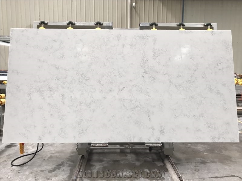 Marble Series Carrara# 2 Ot 0108 Quartz Stone Slab