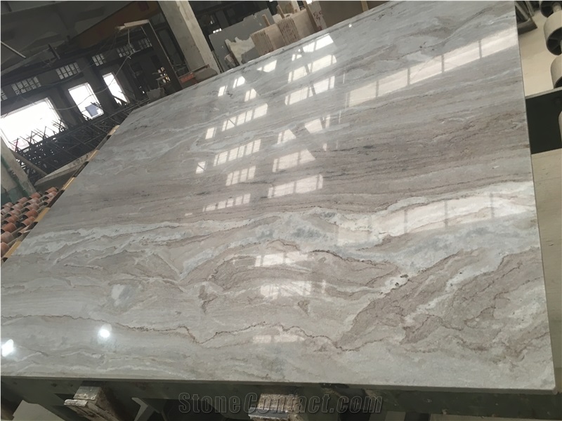 Crystal Wood Milky Way Grey Marble Tiles & Slabs, Crystal Disorderly Wood Grain Marble Slabs & Tiles, Use for Wall Flooring, Wall Covering Tiles