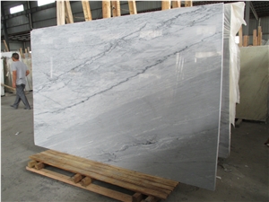 Cut-To-Size Bianco White Marble Slabs For Floor Wall