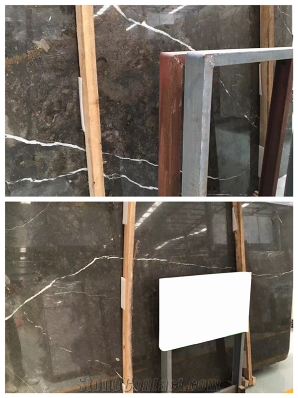New Brown Marble, Morgan Brown Marble, White Vein Brown Marble, Countertops, Wall, Floor and Pool Covering, Slab and Tiles, Polished