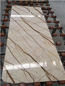 Sofitel Gold Polished Marble Slabs & Tiles, Turkey Golden River Marble, Use for Decor Wall Covering Tile and Floor Covering Tile
