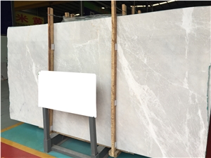 Water Cloud Gauze Marble Tiles & Slabs, White Polished Marble, Interior Decoration, Wall, Desk Panel