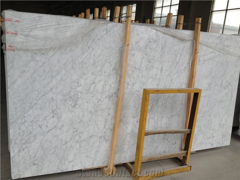 White Carrara Marble Tiles & Slabs, Indoor High-Grade Adornment, Component, Carving Material