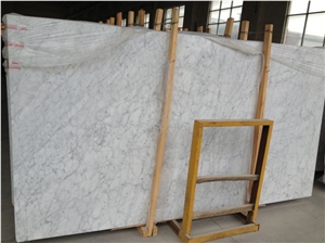 White Carrara Marble Tiles & Slabs, Indoor High-Grade Adornment, Component, Carving Material