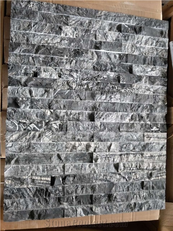 Chinese Kenya Black,Black Forest ,Black Wooden ,Tree Black Marble Split Ledge Stone Panel ,Culture Stone ,Stone Wall Cladding ,Stone Veneer Panel