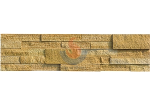 Golden Sandstone ,Yellow Sandstone,China Sandstone Ledge Stone Panels, Stone Veneer , Culture Stone ,Wall Cladding , Exposed Wall Stone