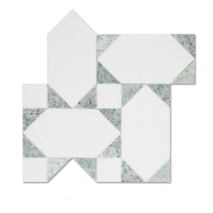 Grade a Thassos White and Ming Green Bathroom Kitchen Wall Tile Design Patterns
