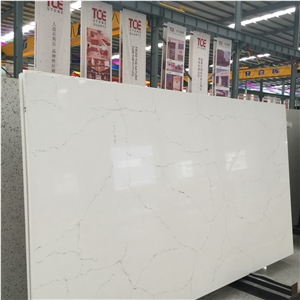 Marble Look Quartz Stone Solid Surfaces Polished Slabs & Tiles Engineered Stone Artificial Stone Slabs for Counter Top Cr1902