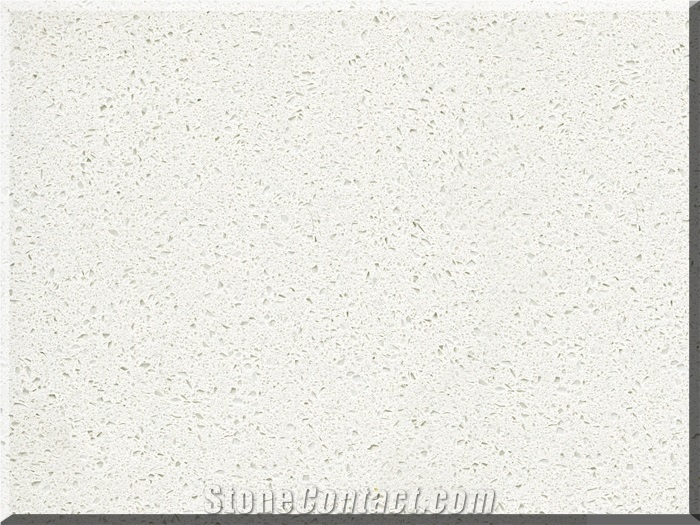 Jazz White Quartz Stone Slab White Quartz for Kitchen Countertop