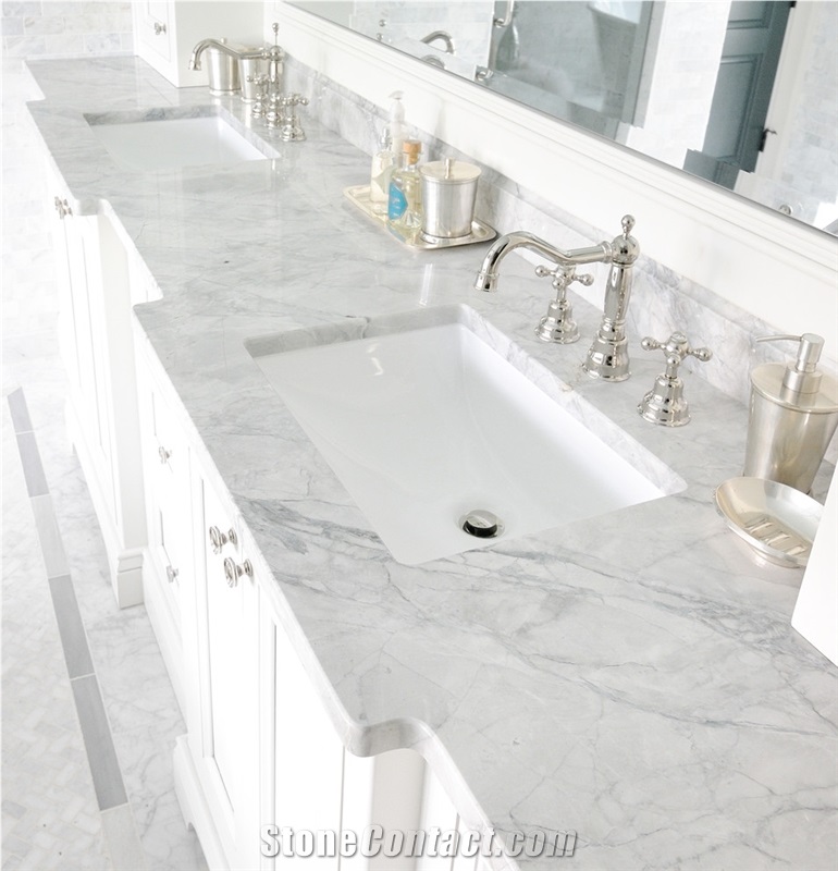 A Quality Bianco Carrara White Marble Bath Top Bathroom