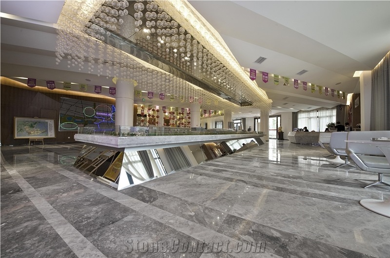 Abba Grey Marble Tiles for Hotel Floor Covering,China Grey Marble High Polished Slabs for Interior Building Covering -Own Factory